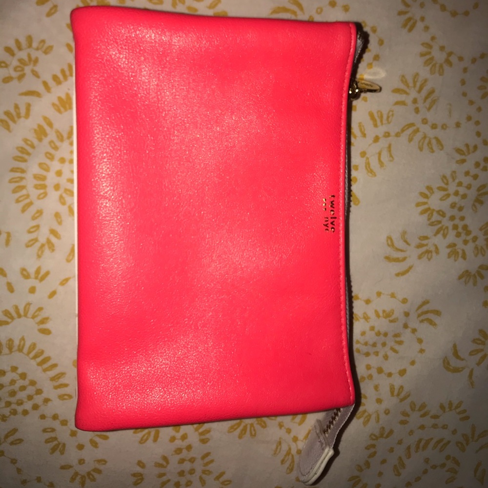 Neon pink wallet
